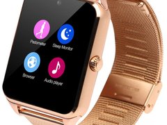 Ceas Smartwatch cu Telefon iUni GT08s Plus, Curea Metalica, Touchscreen, BT, Camera, Notificari, Gol